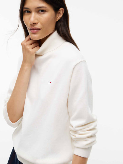 Tommy Jeans Essential, maglia da donna bianca