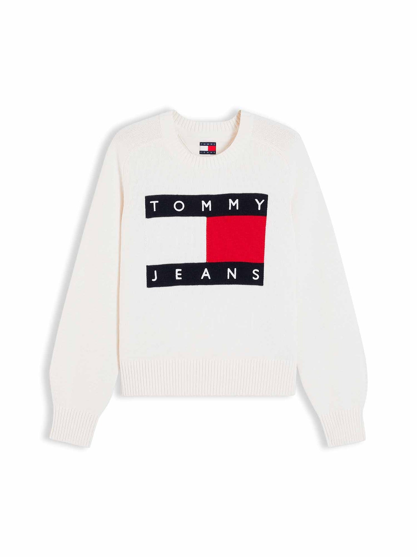 Tommy Hilfiger Tommy Jeans Flag, maglia da donna bianca