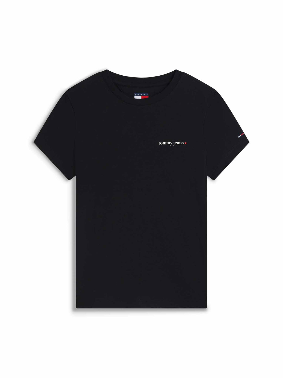 Tommy jeans essentia t-shirt da donna nero