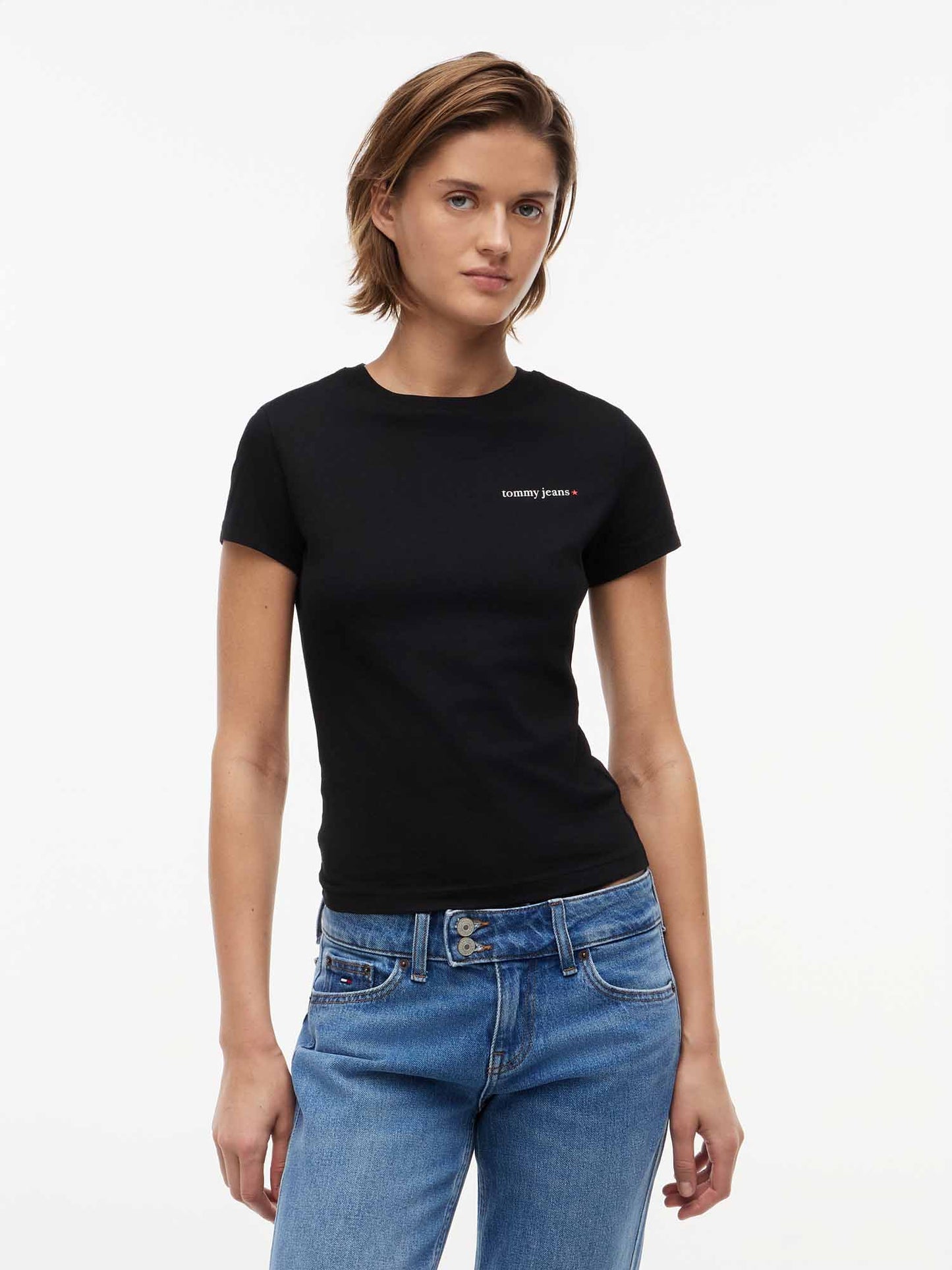 Tommy Hilfiger Tommy Jeans Essential, t-shirt maniche corte da donna blu