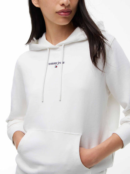 Tommy Hilfiger Tommy Jeans Reg.Clas, felpa da donna bianca