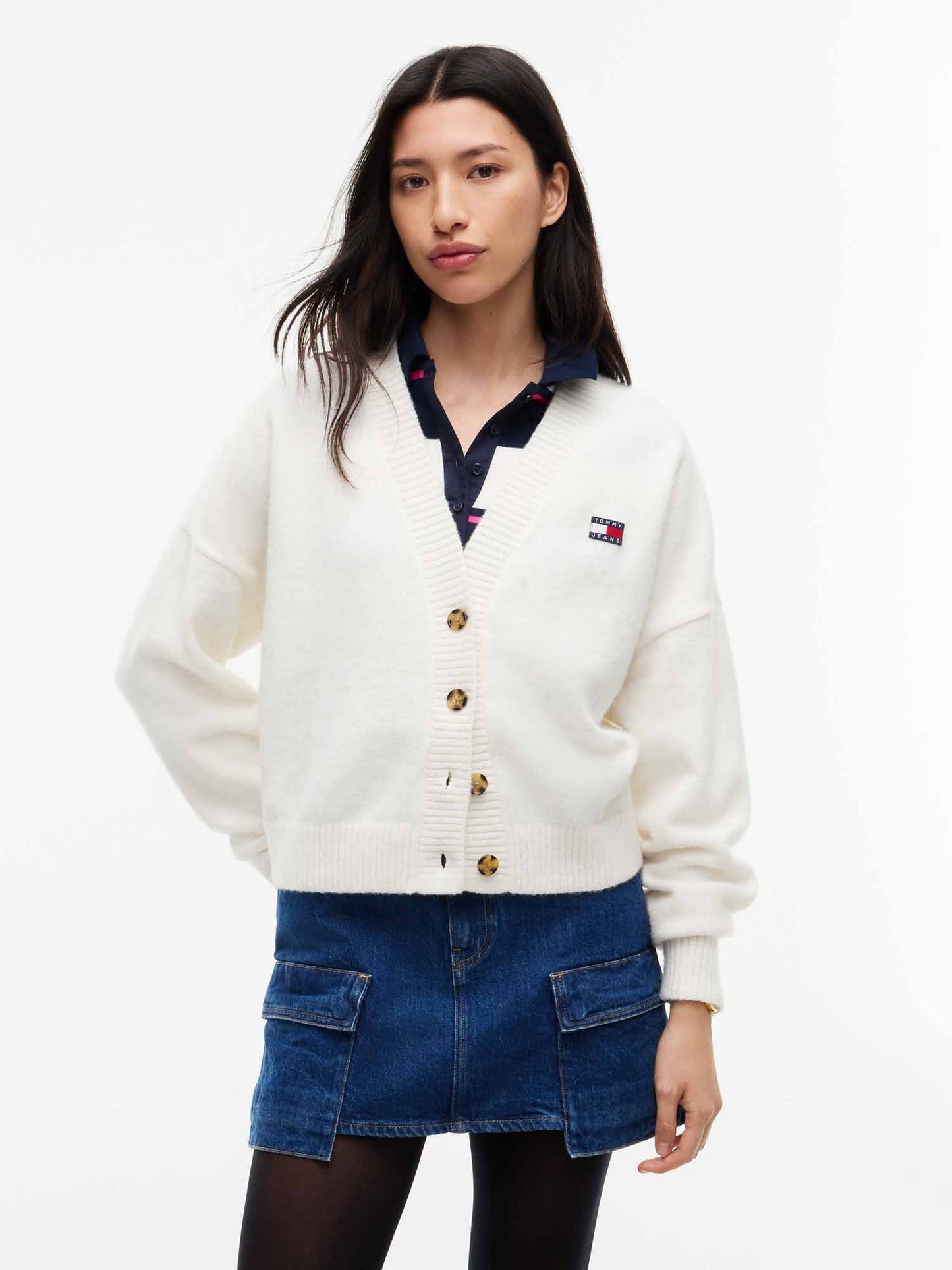 Tommy Hilfiger Tommy Jeans Fluffy, maglia da donna bianca