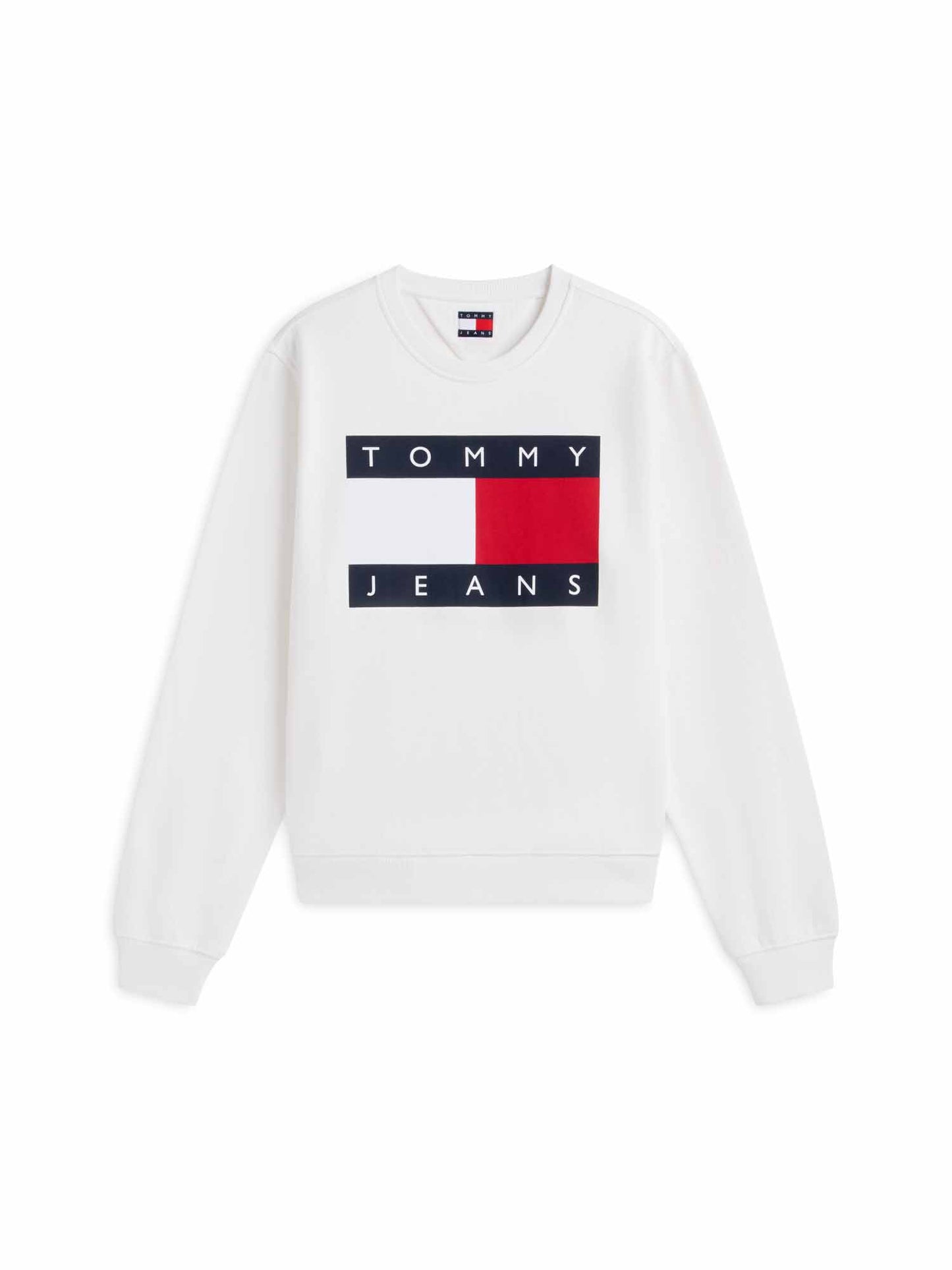 Tommy Hilfiger Reg Flag, felpa da donna bianca