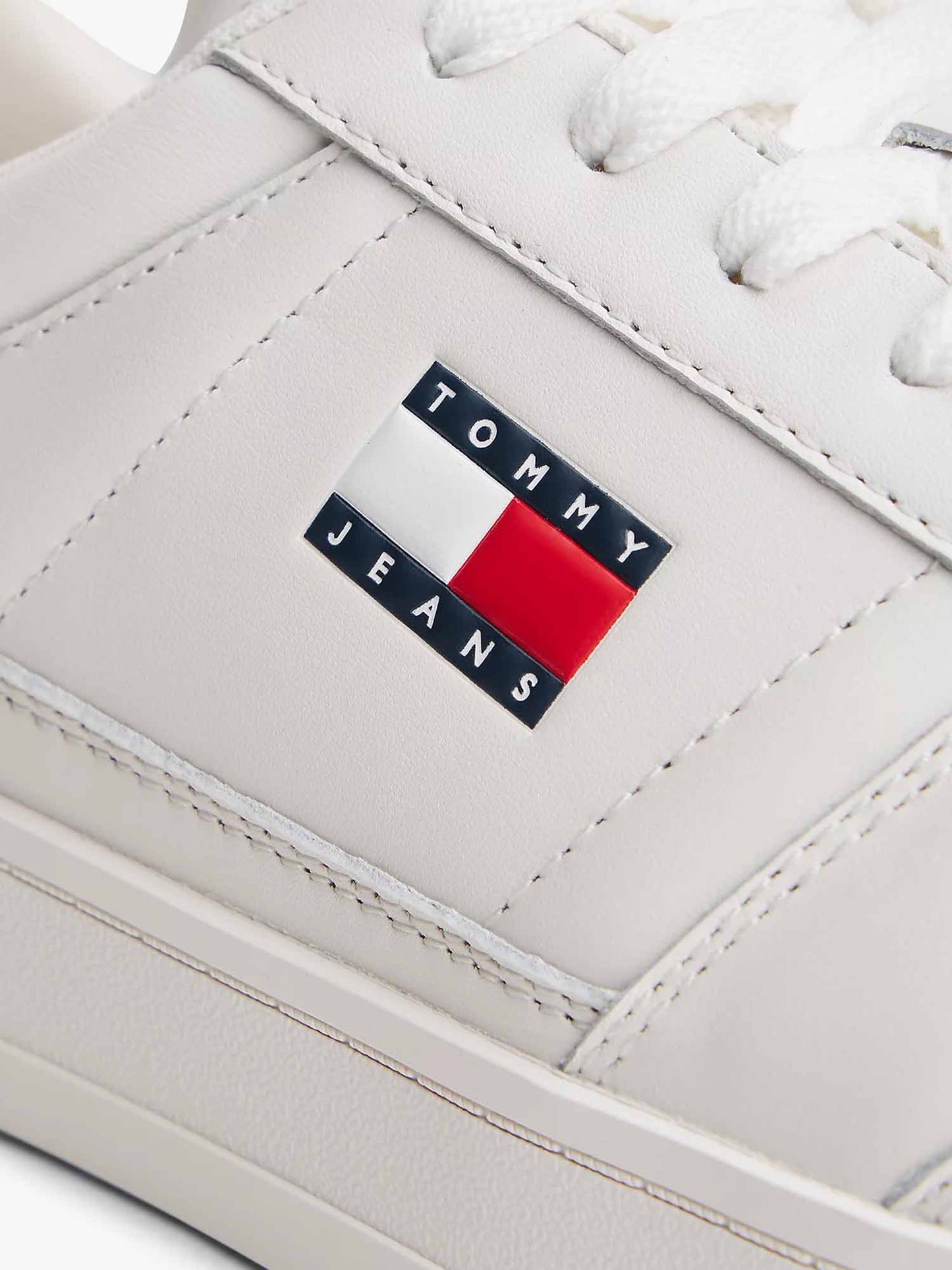 Sneakers Greenwich in pelle bianca uomo di Tommy Hilfiger