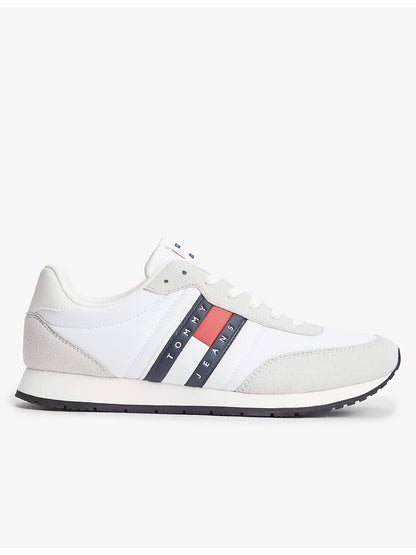 Sneakers Tommy Jeans Classic Run da uomo in pelle bianca