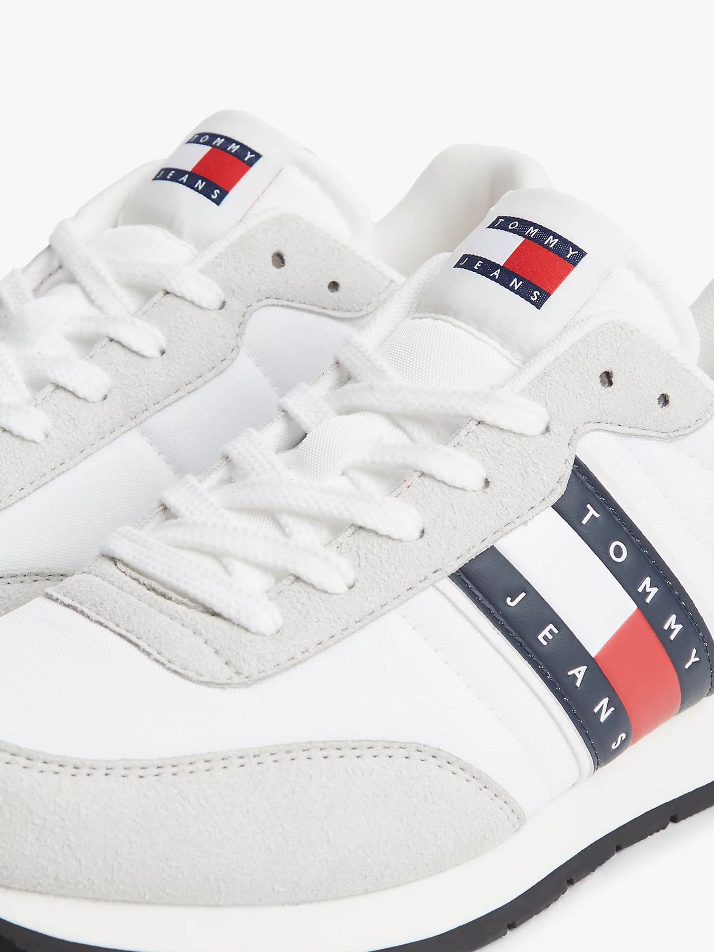 Sneakers Tommy Jeans Classic Run da uomo in pelle bianca
