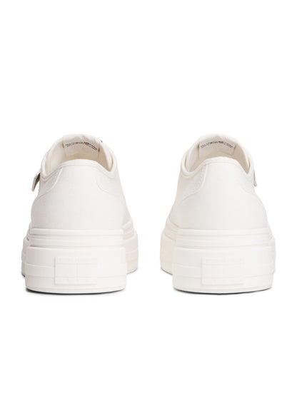 Tommy j. flatform sneakers da donna bianco