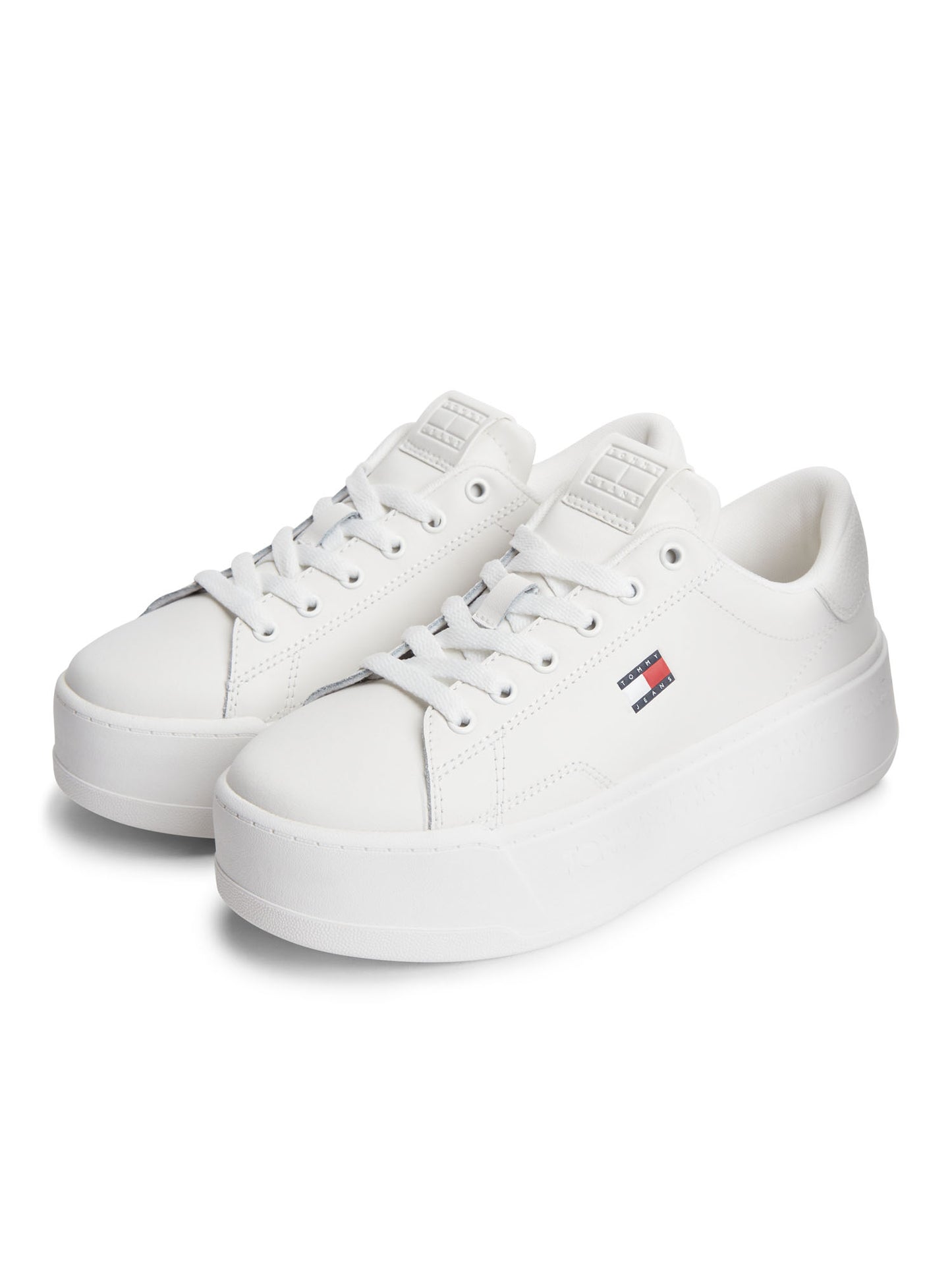 Sneakers donna Tommy Jeans Cupsole LTH bianche in pelle