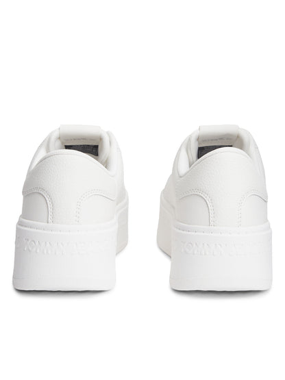 Sneakers donna Tommy Jeans Cupsole LTH bianche in pelle
