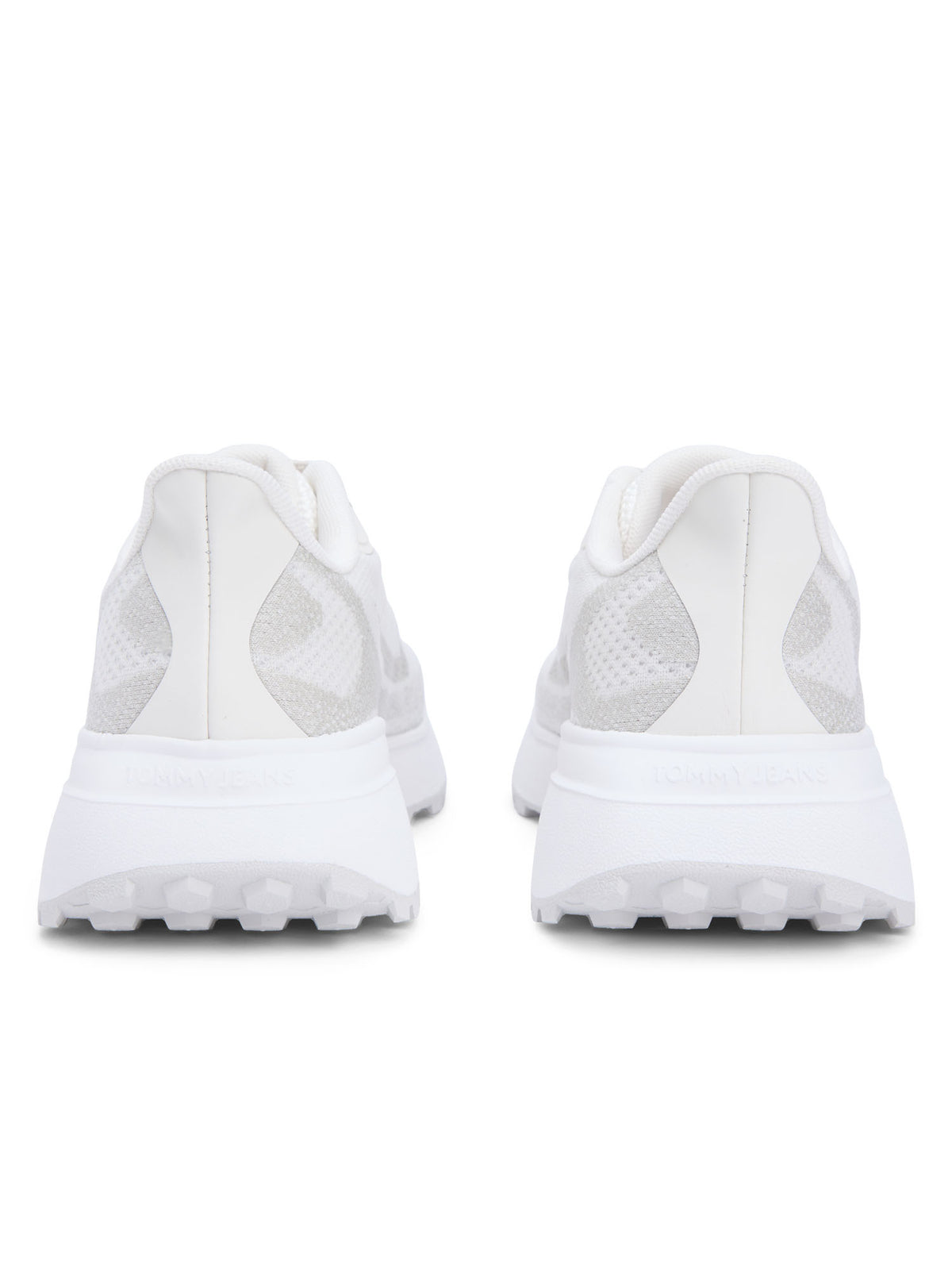 Tommy j. sporty knit sneakers da donna bianco