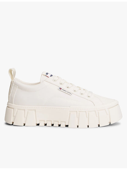 Tommy Jeans Flatform Chunky, sneakers platform crema da donna