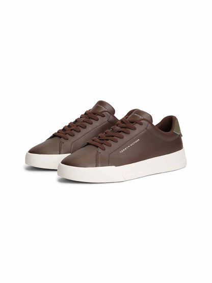 Tommy Hilfiger Court Lth, sneakers da uomo marroni
