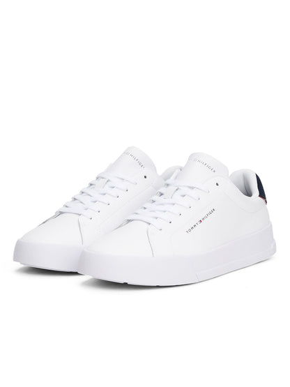 SNEAKERS COURT LTH TOMMY JEANS UOMO BIANCO-BLU