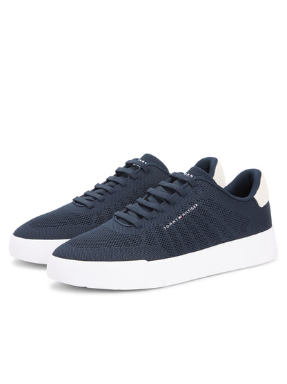 Tommy h. court knit sneakers da uomo blu