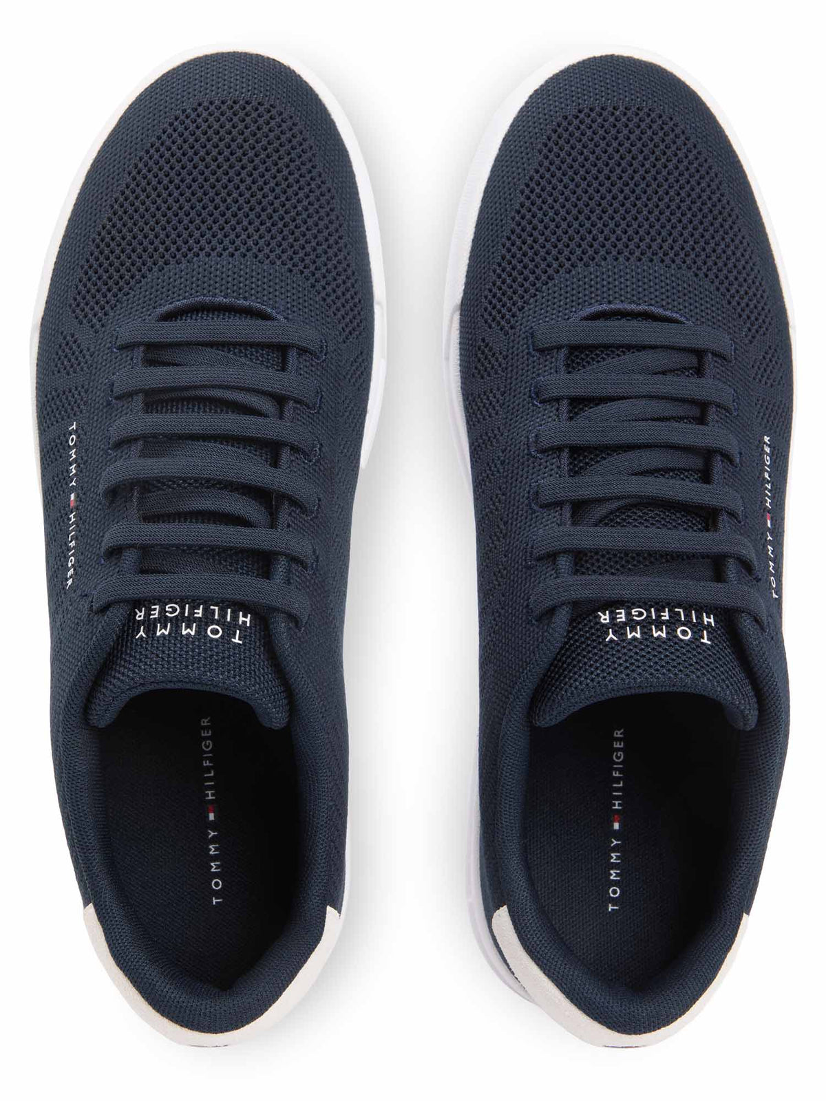 Tommy h. court knit sneakers da uomo blu