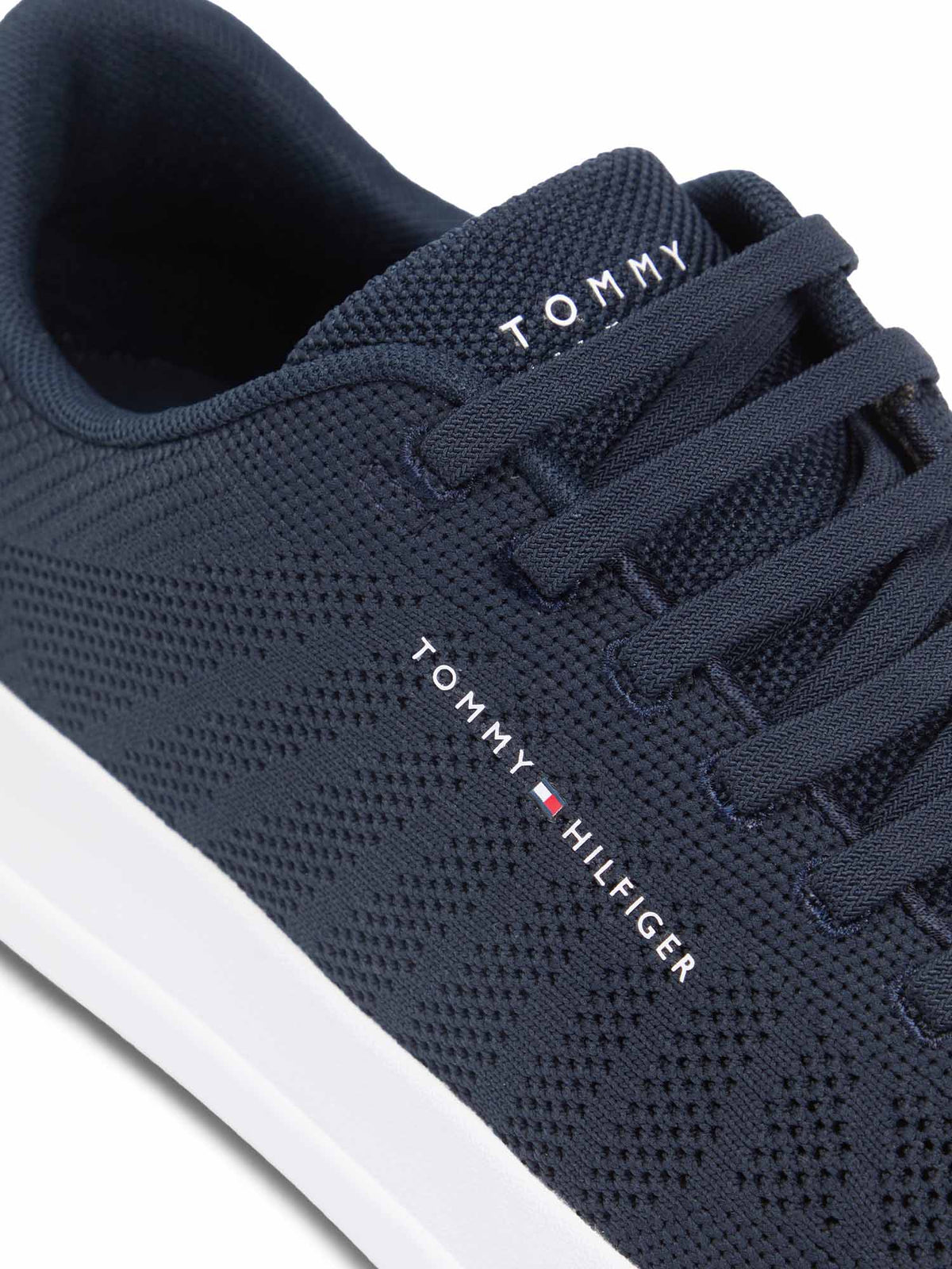 Tommy h. court knit sneakers da uomo blu
