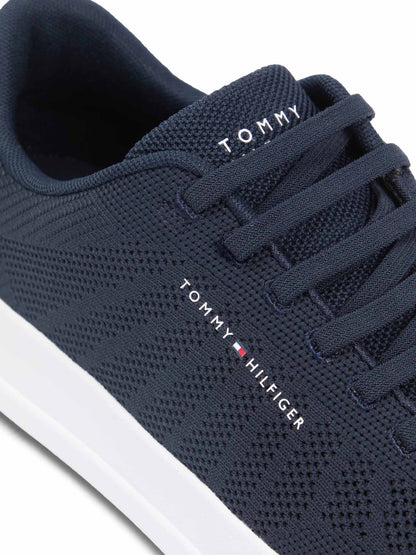 Tommy h. court knit sneakers da uomo blu