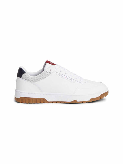 Tommy Hilfiger Basket Lth, sneakers da uomo bianche