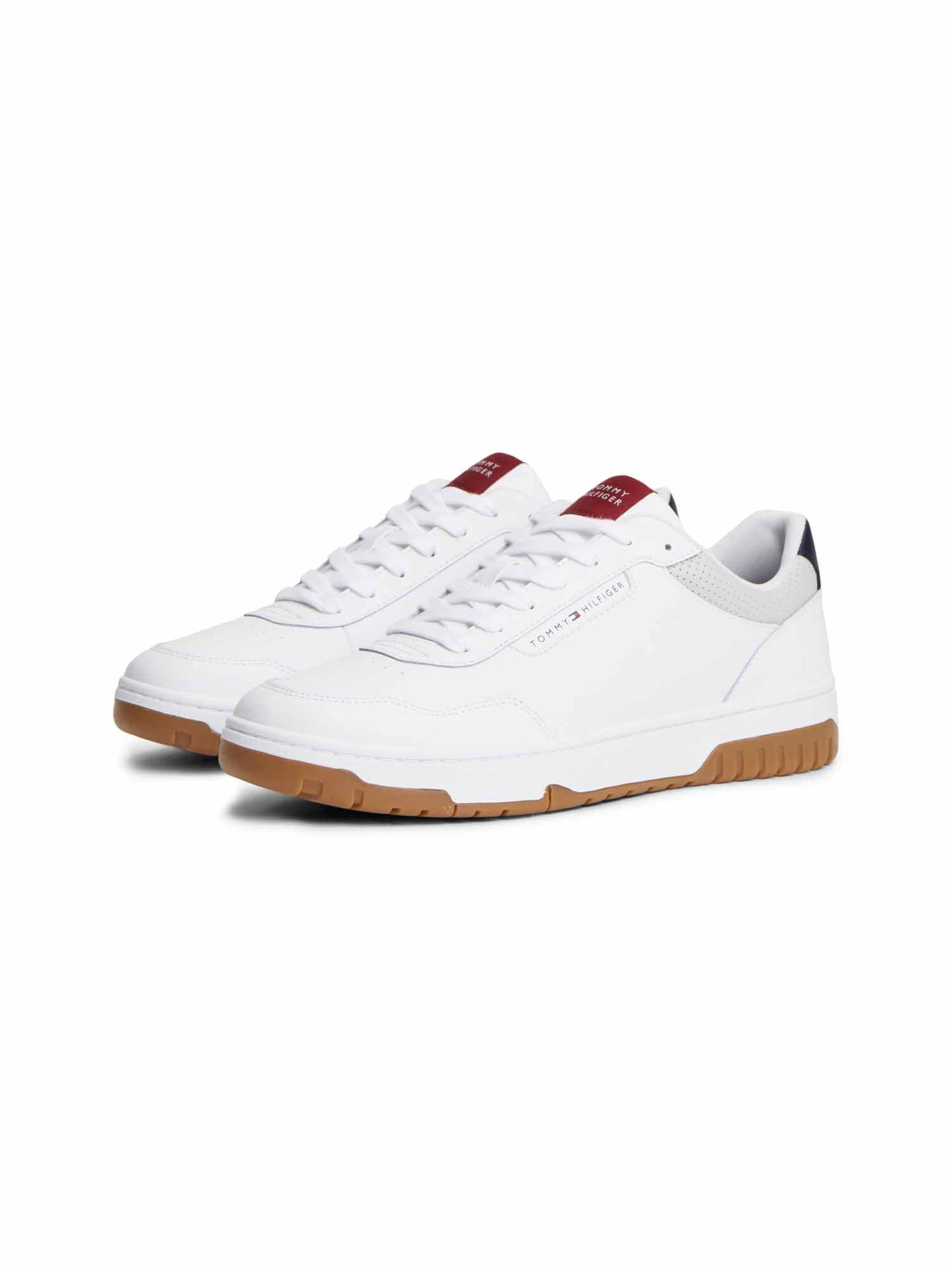 Tommy Hilfiger Basket Lth, sneakers da uomo bianche