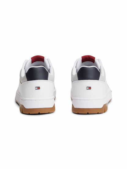 Tommy Hilfiger Basket Lth, sneakers da uomo bianche