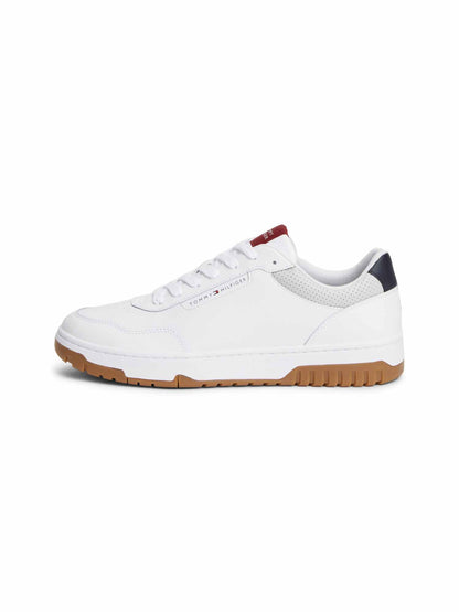 Tommy Hilfiger Basket Lth, sneakers da uomo bianche