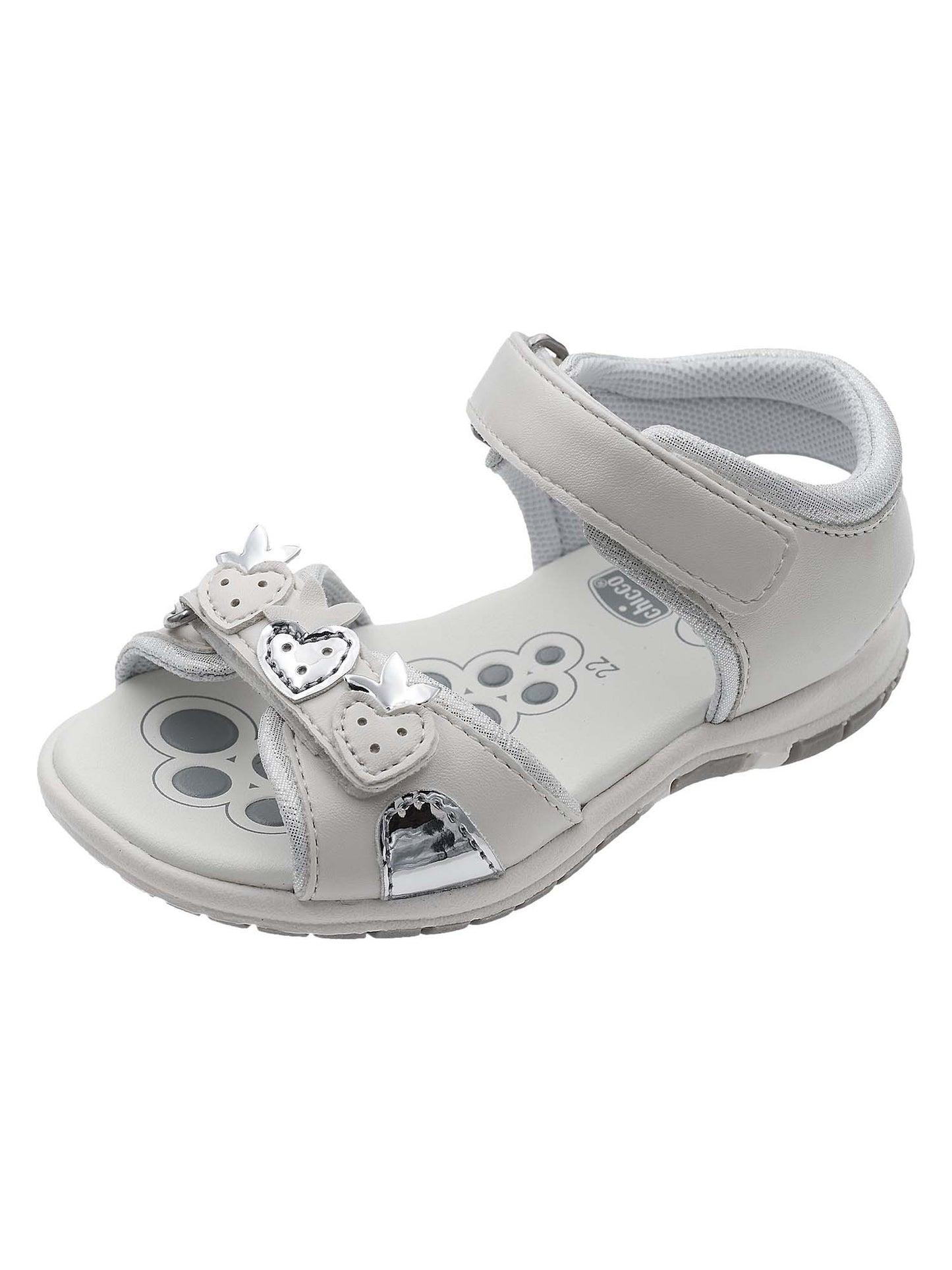 SANDALO CON STRAP FLEUR CHICCO BAMBINA BIANCO
