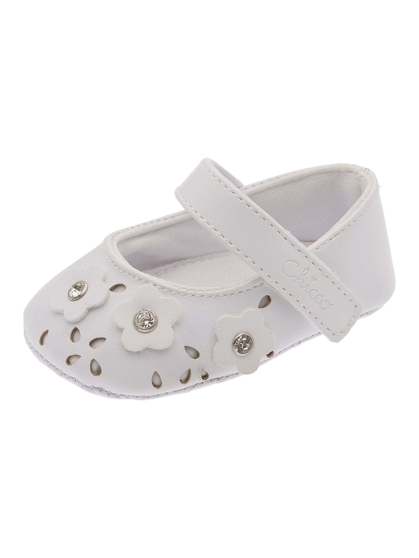 Scarpette neonato Chicco Nocca in bianco da bimba/o