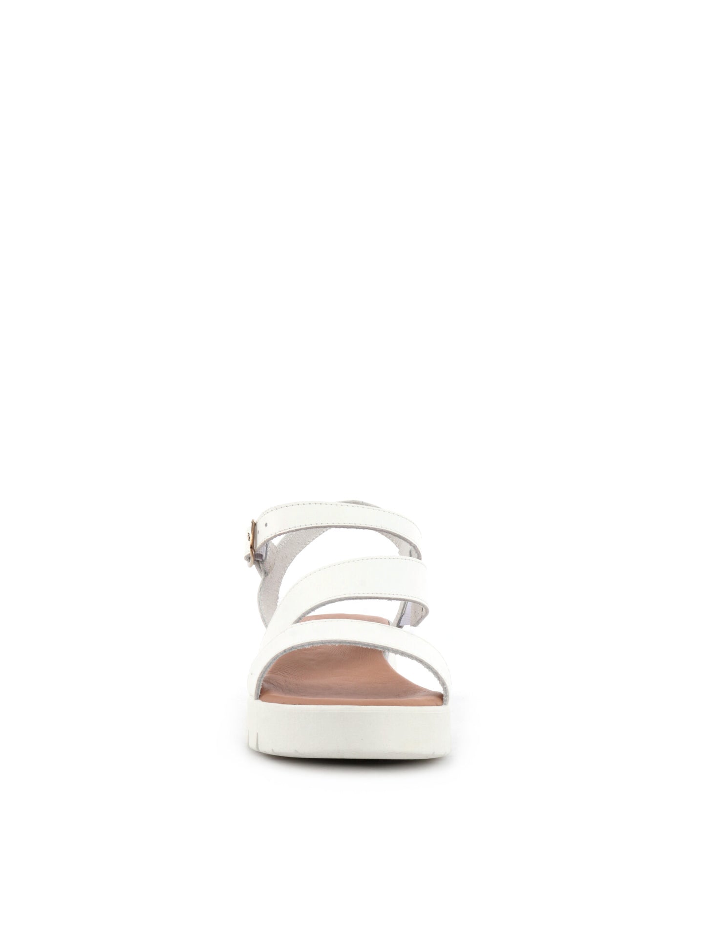 Shoelab sandali bianchi da donna con cinturino regolabile