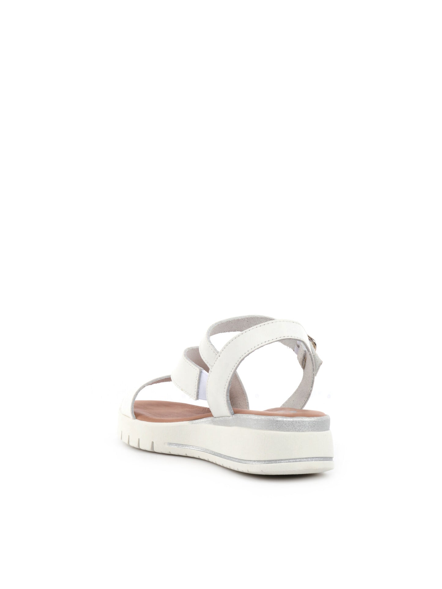 Shoelab sandali bianchi da donna con cinturino regolabile