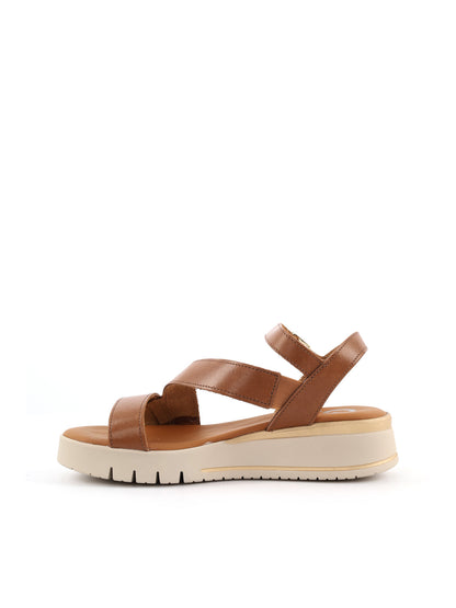 Shoelab sandalo donna marrone in cuoio primaverile