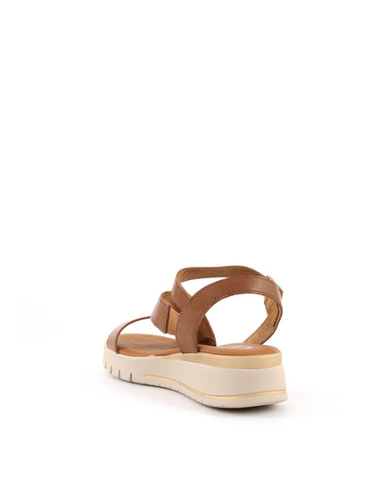 Shoelab sandalo donna marrone in cuoio primaverile