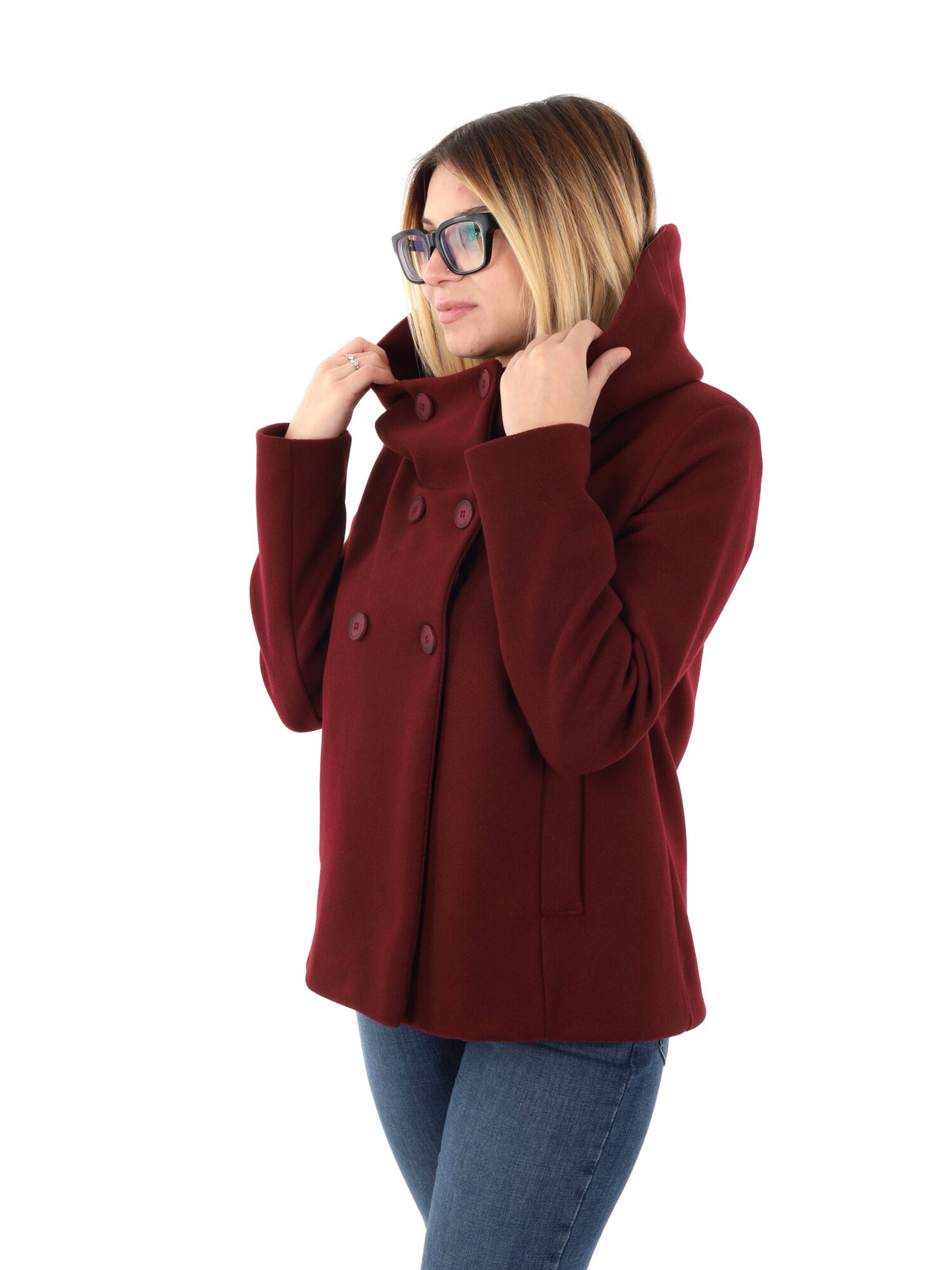 CAPPOTTO CORTO GLEJO DA DONNA BORDEAUX