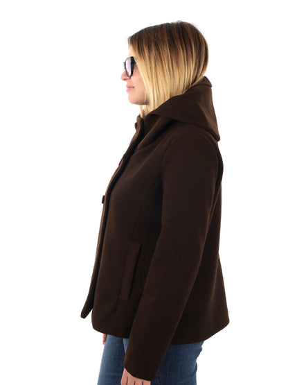 CAPPOTTO CORTO GLEJO DA DONNA MARRONE