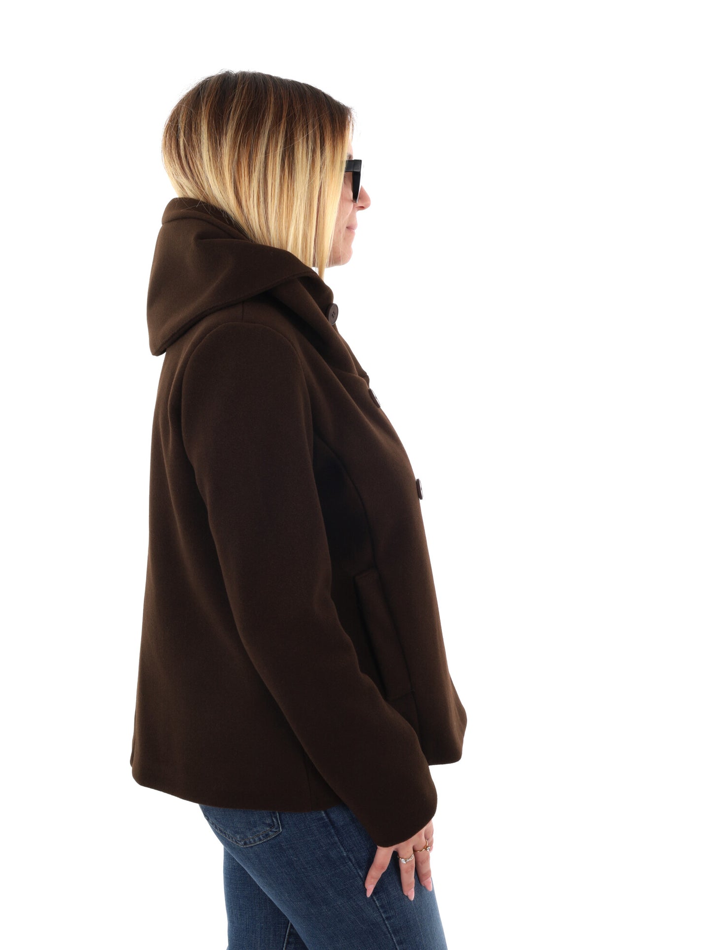 CAPPOTTO CORTO GLEJO DA DONNA MARRONE