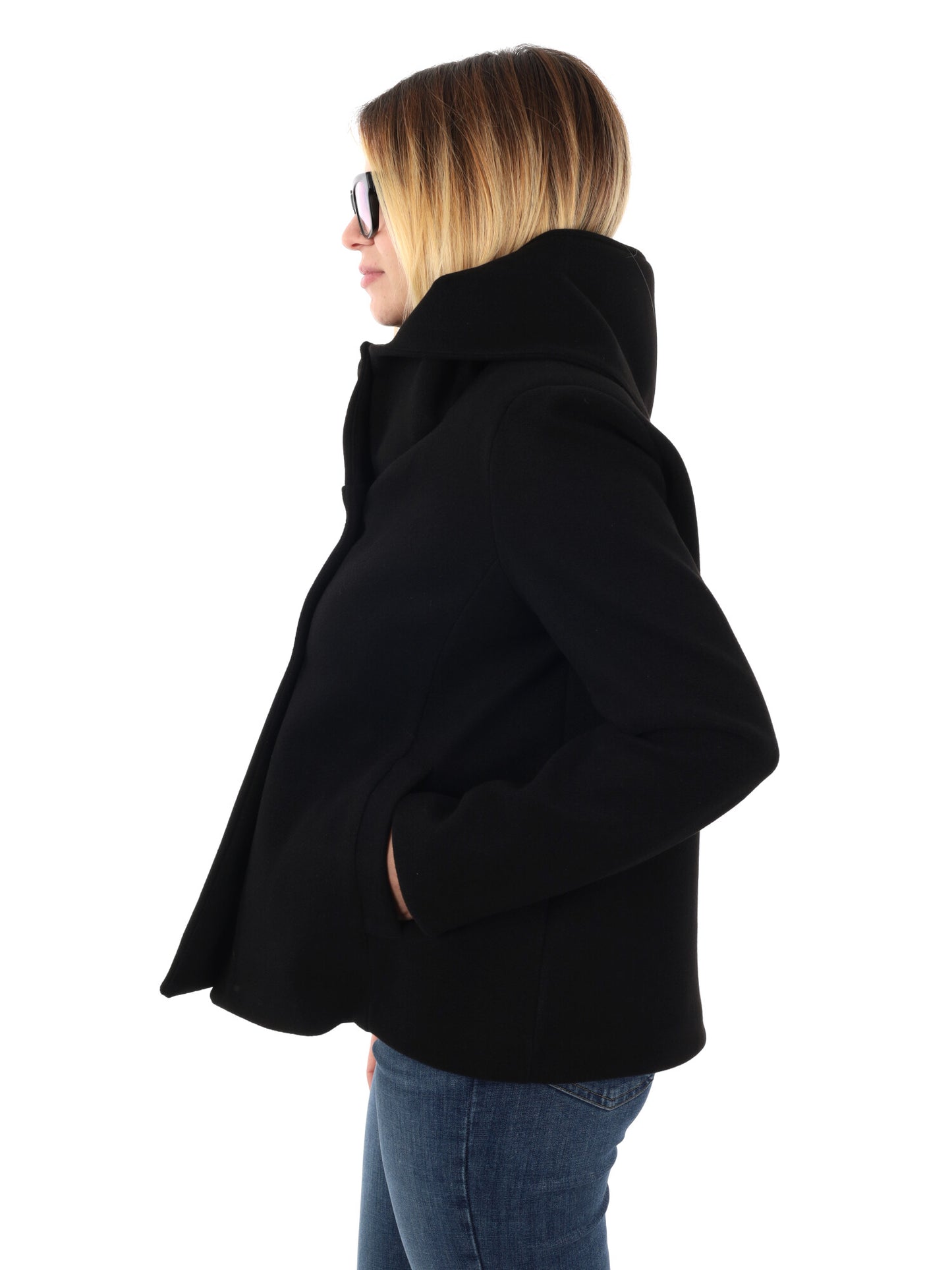 CAPPOTTO CORTO GLEJO DA DONNA NERO