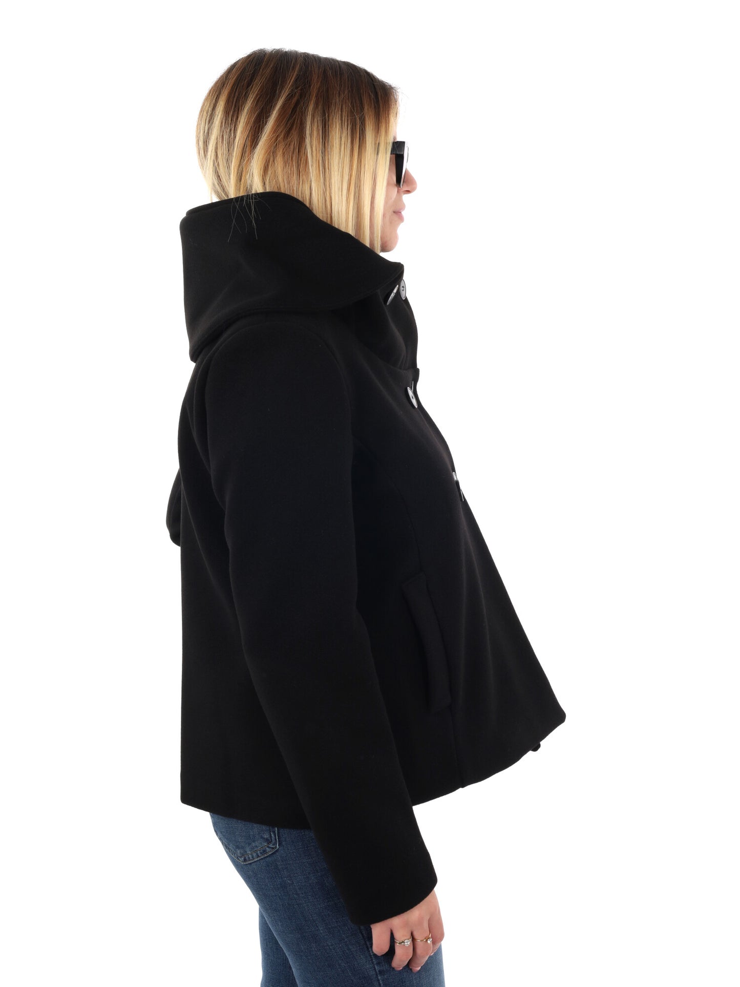 CAPPOTTO CORTO GLEJO DA DONNA NERO