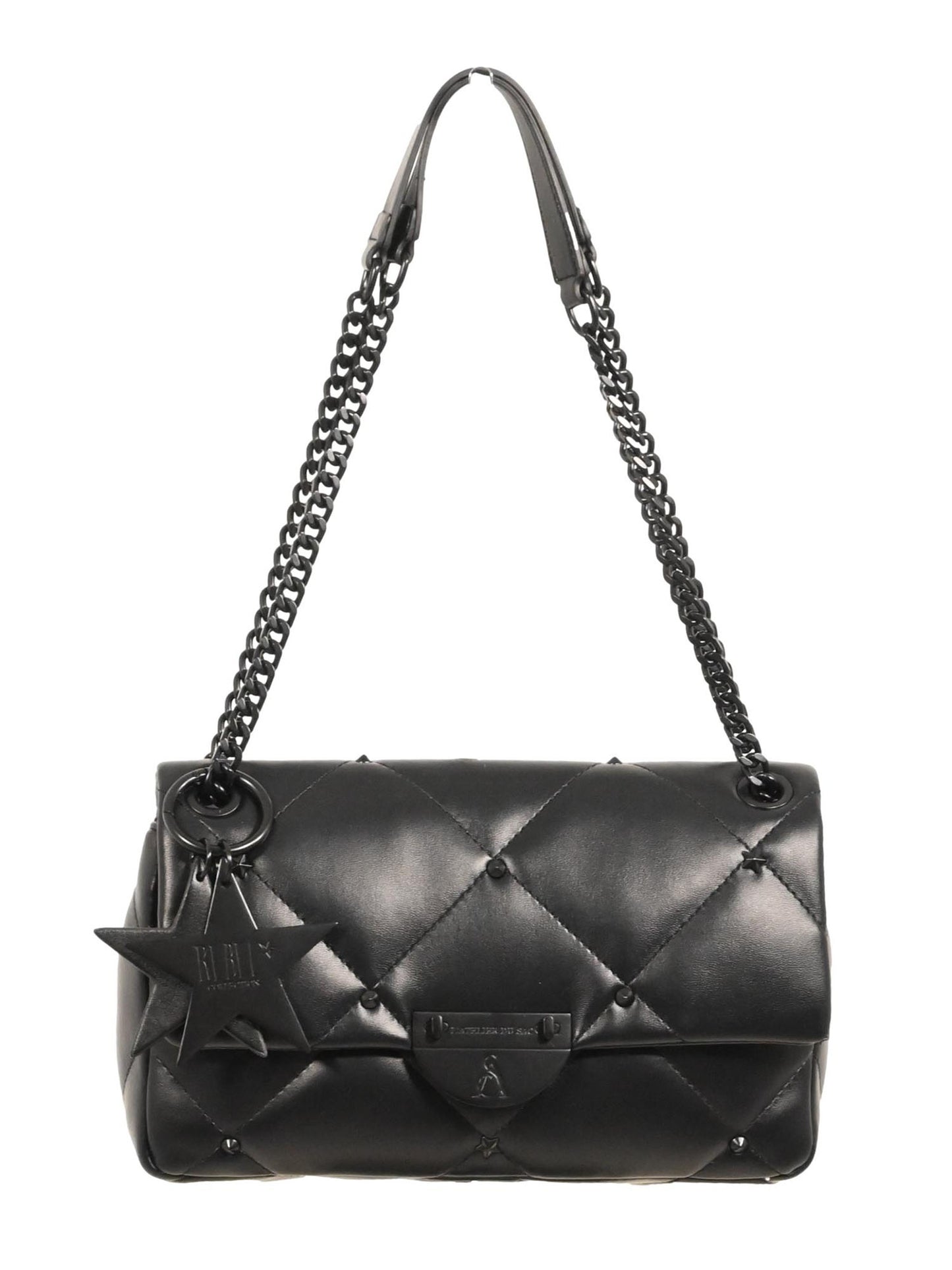 BORSA A SPALLA REBEL ICONIC REBECCA L'ATELIER DU SAC DONNA NERO