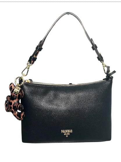BORSA A SPALLA KENSINGTON YLENIA PASHBAG DA DONNA NERO