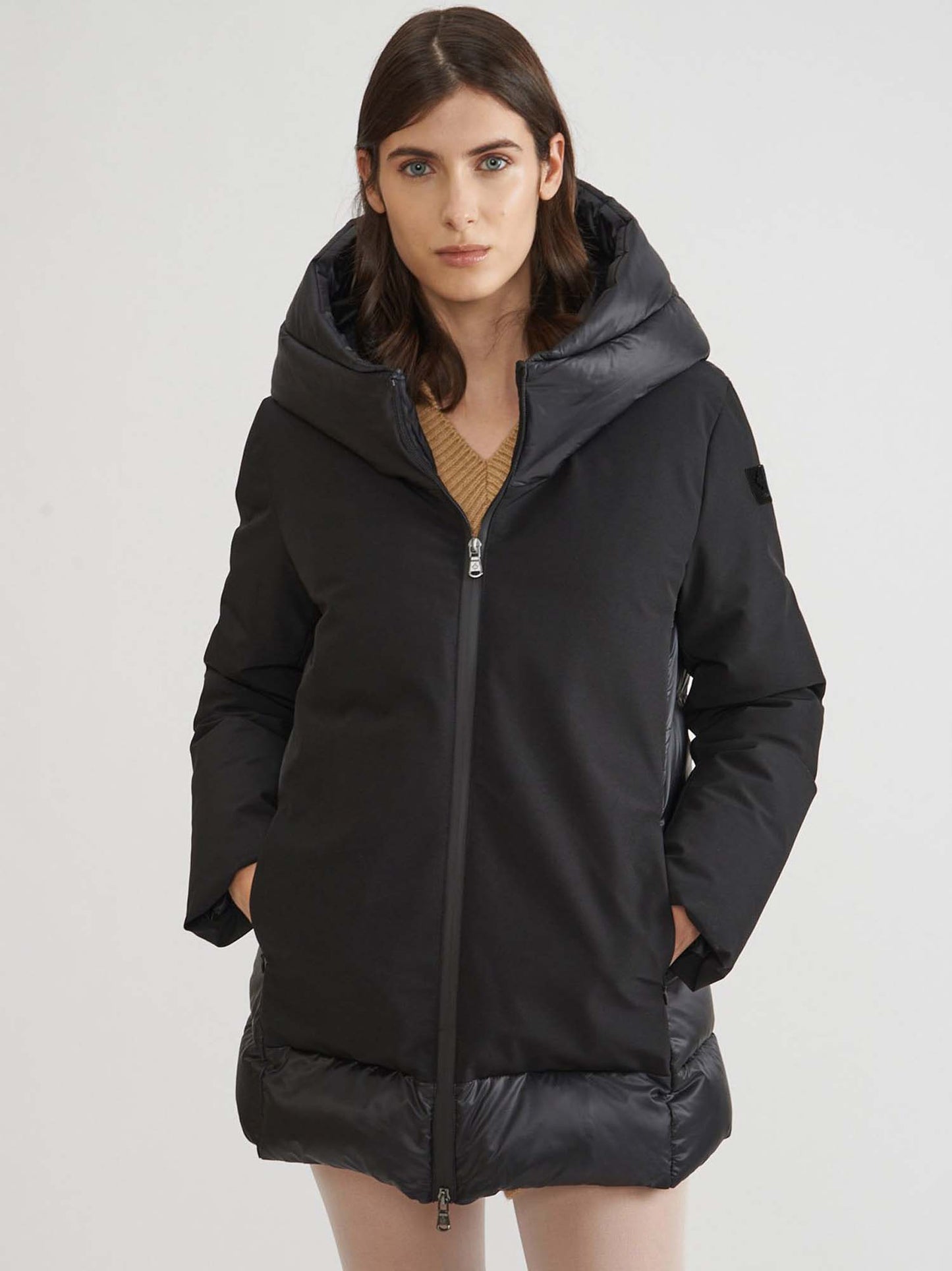 GIACCA LITTON LUNGA CANADIAN DA DONNA NERO