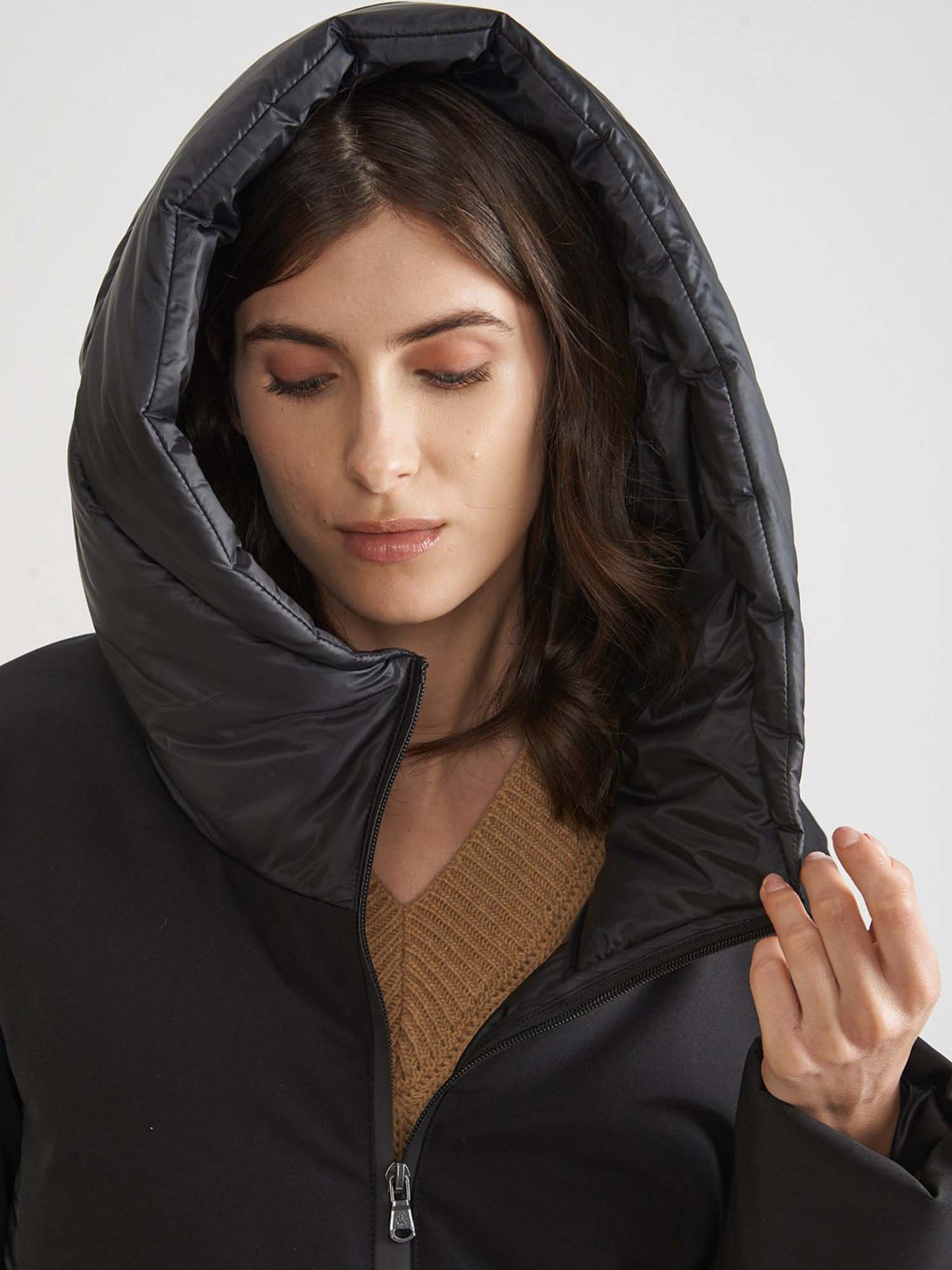 GIACCA LITTON LUNGA CANADIAN DA DONNA NERO