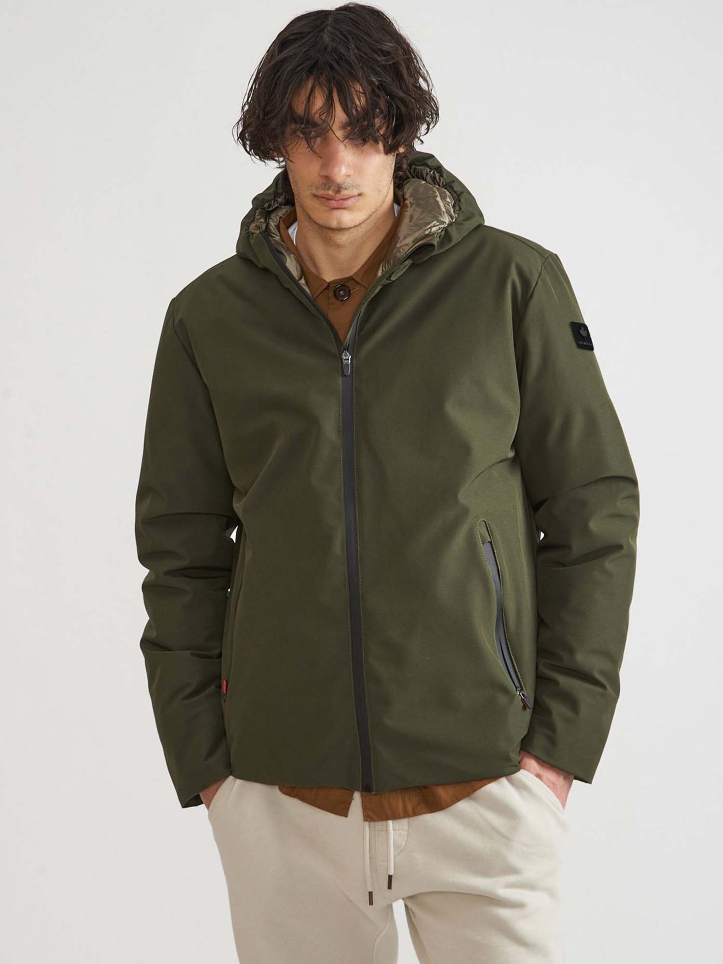 GIUBBINO CARIGNAN CORTO CANADIAN DA UOMO VERDE MILITARE