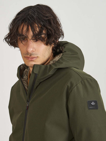 GIUBBINO CARIGNAN CORTO CANADIAN DA UOMO VERDE MILITARE