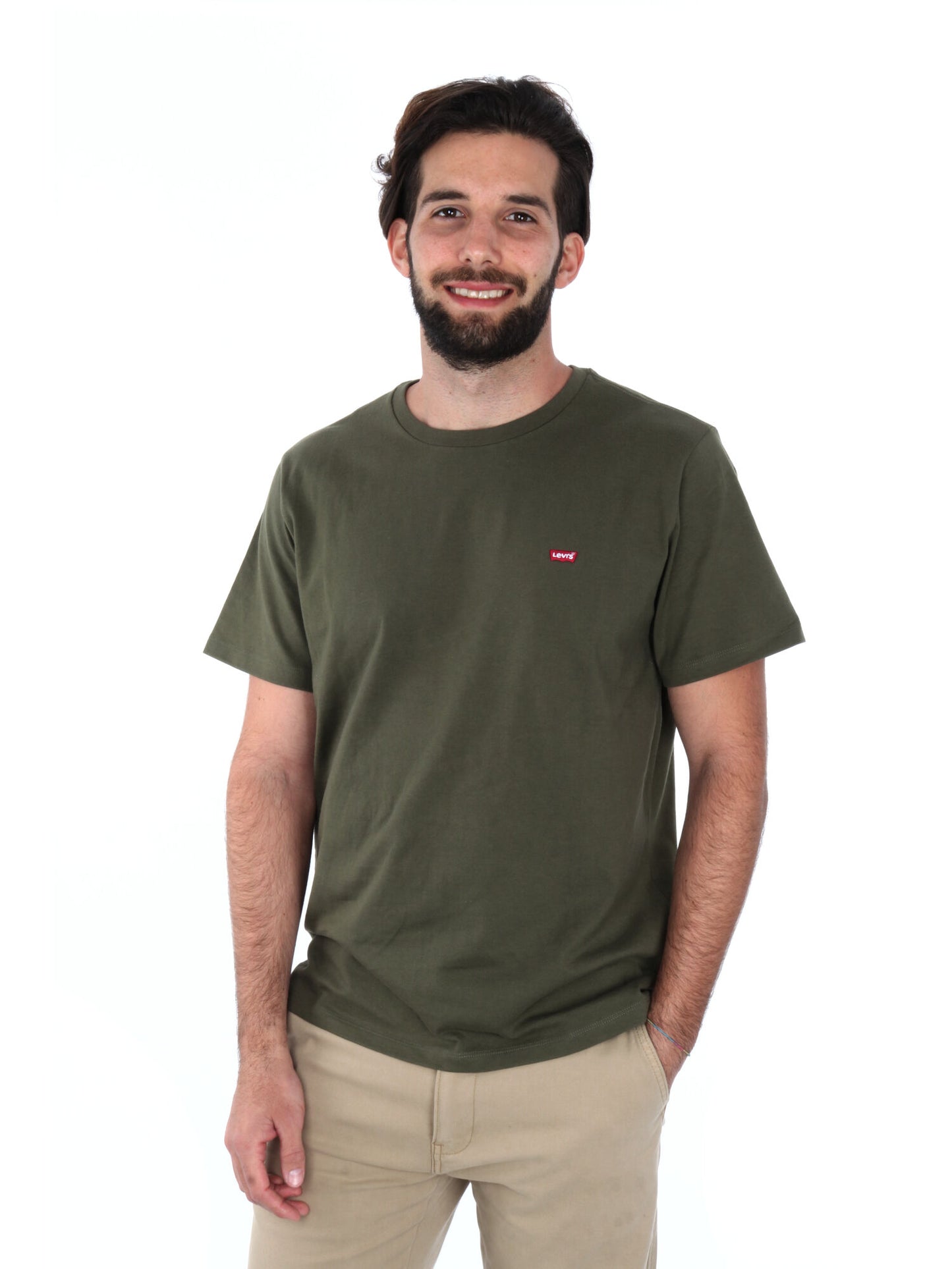 T-SHIRT OUSEMARK ORIGINAL LEVI'S UOMO VERDE MILITARE