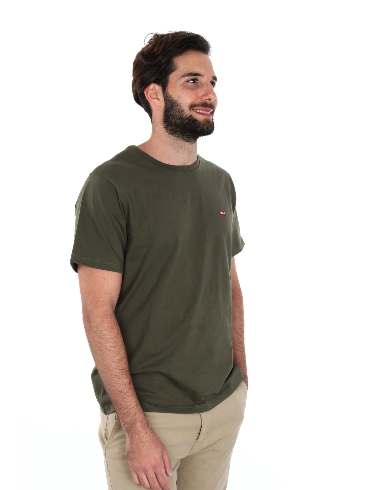 T-SHIRT OUSEMARK ORIGINAL LEVI'S UOMO VERDE MILITARE