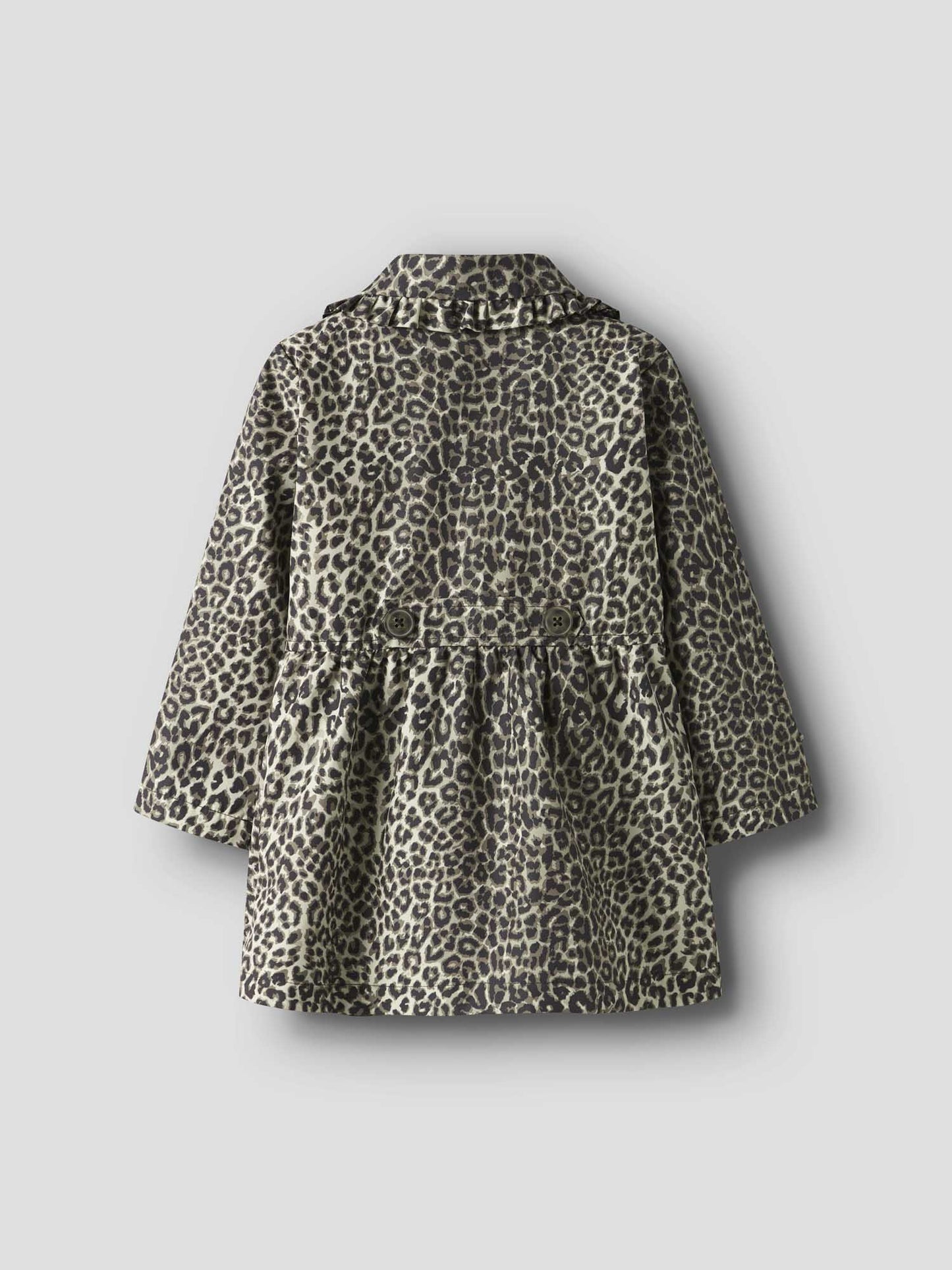 Trench coat Name It Madelin unisex bambino beige con stampa leopardata