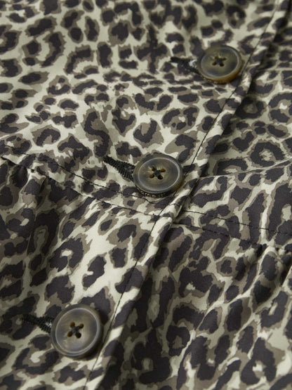 Trench coat Name It Madelin unisex bambino beige con stampa leopardata