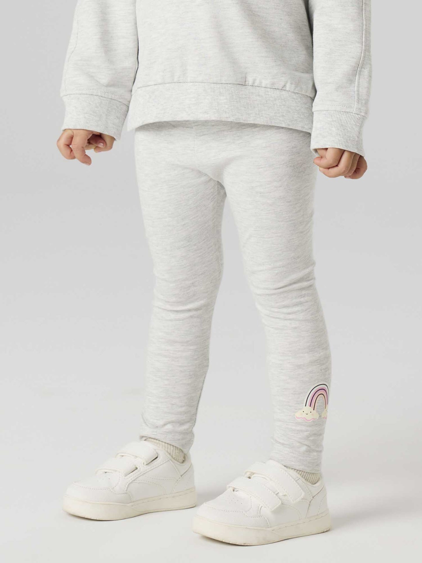 Name It leggings unisex bambino in cotone organico grigio