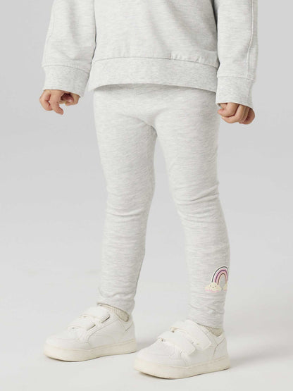 Name It leggings unisex bambino in cotone organico grigio