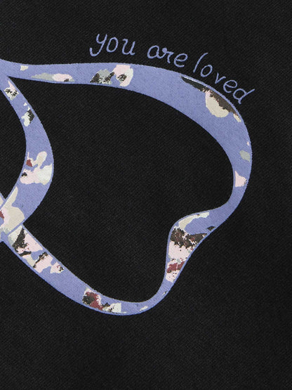 T-shirt unisex bambino Name It con stampa fiocco floreale nera