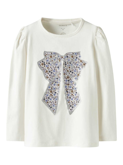 Name It t-shirt unisex bambino in cotone biologico panna